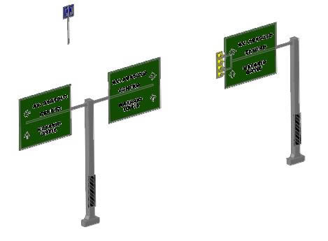 3d traffic information signs