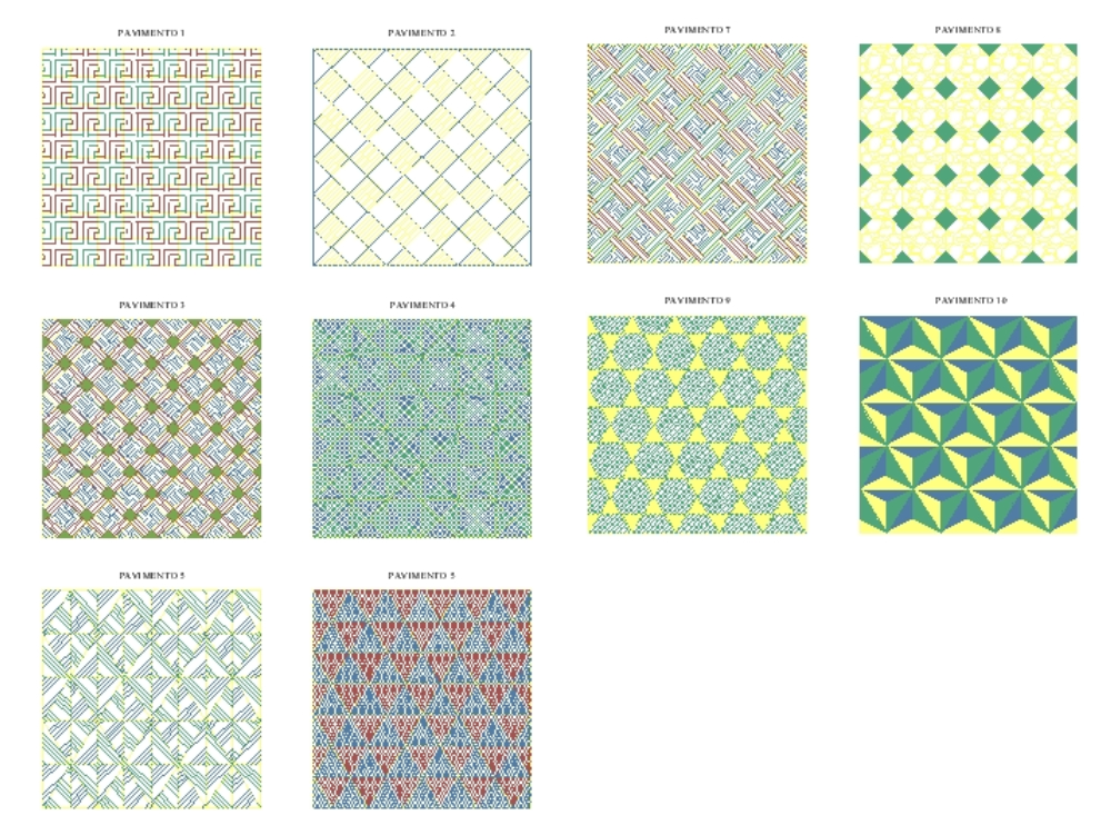 Patrones geométricos de pavimento