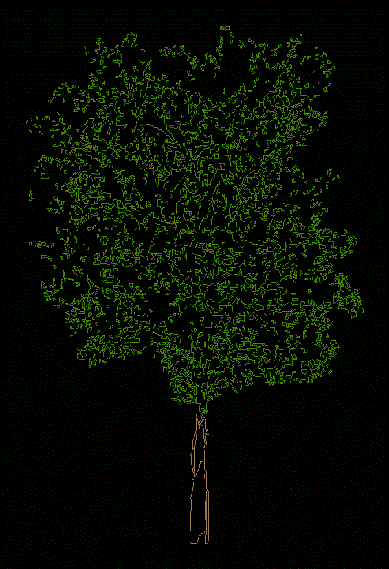 árvore de bloco levantada