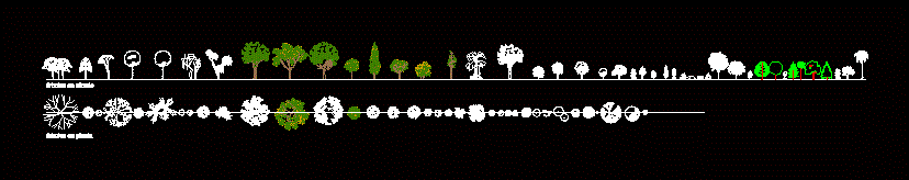 Reihe von Bäumen