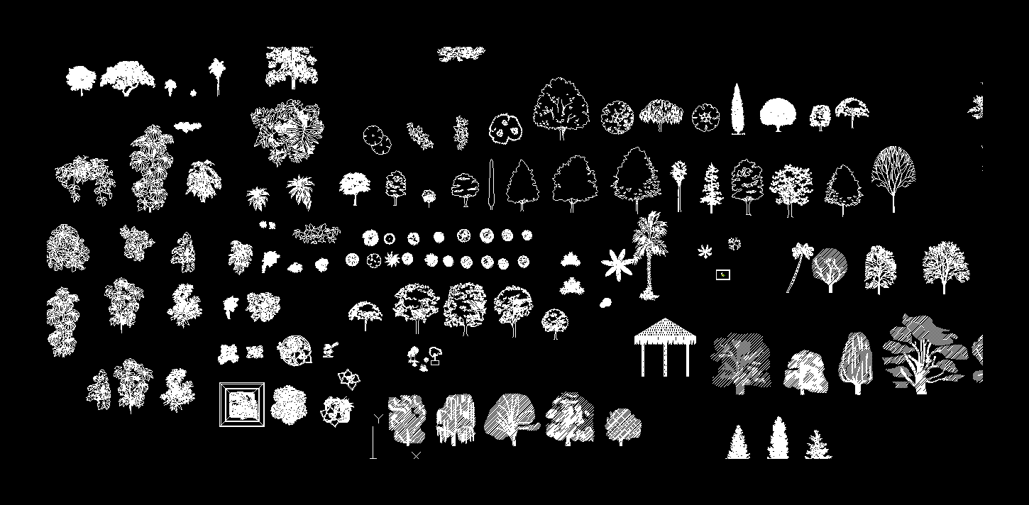 trees and bushes 2d.