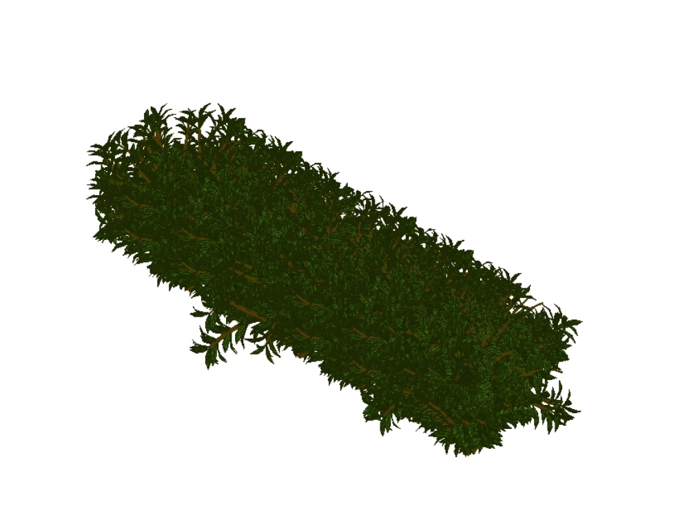 Realistic linear bush for revit