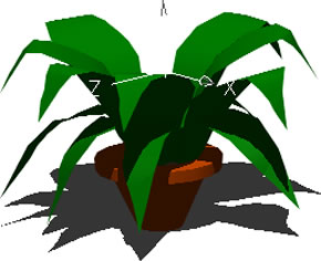 3d potted plant