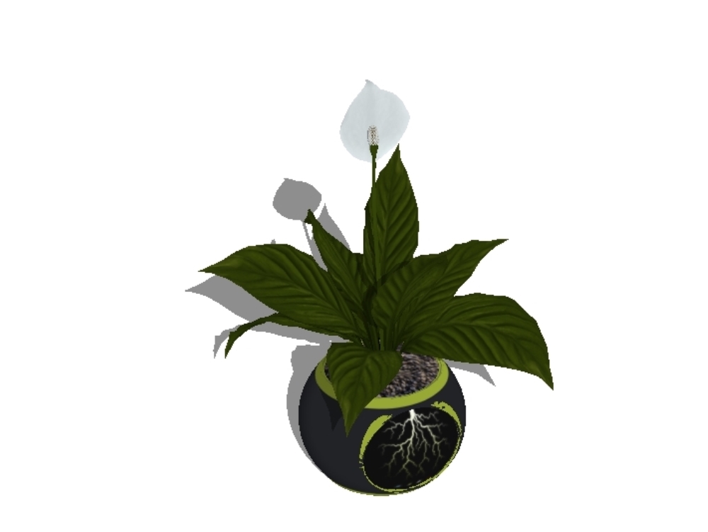 Hochauflösende 3D-Zimmerpflanzen