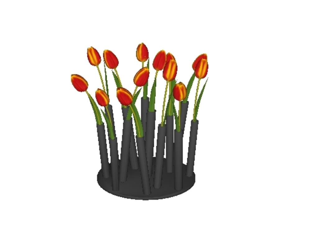 Hochauflösende 3D-Blumen mit Textur