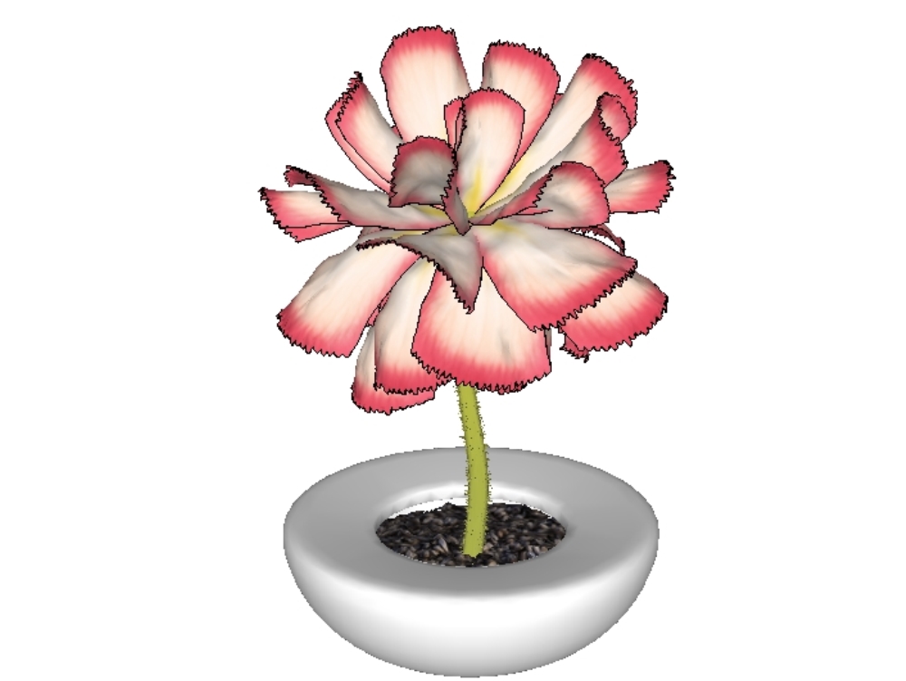 Hochauflösende 3D-Blumen mit Textur