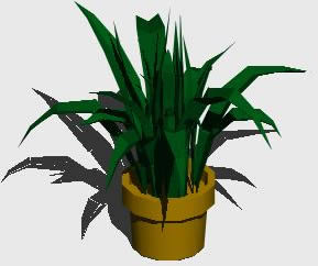 planta em vaso 3d