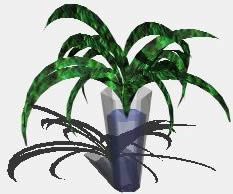 Pflanze und Vase in 3D