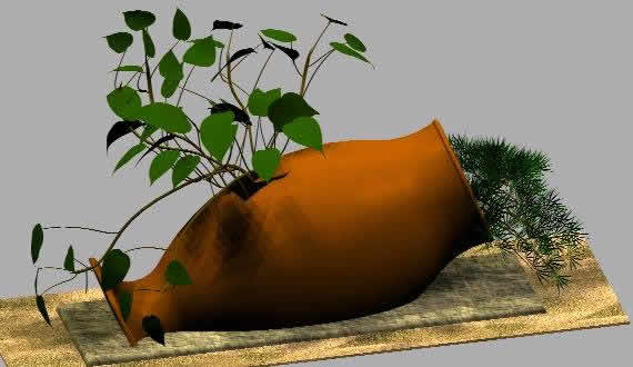 3d garden amphora