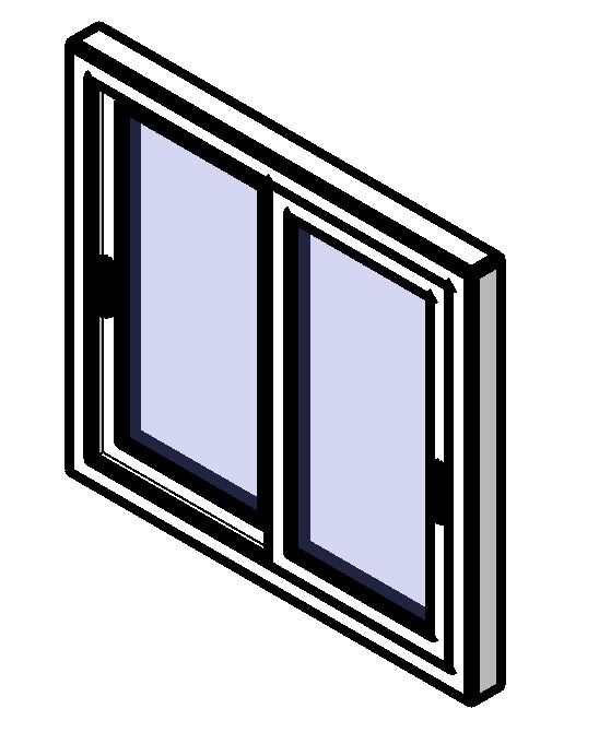 Schiebefenster 1.00 m. breit