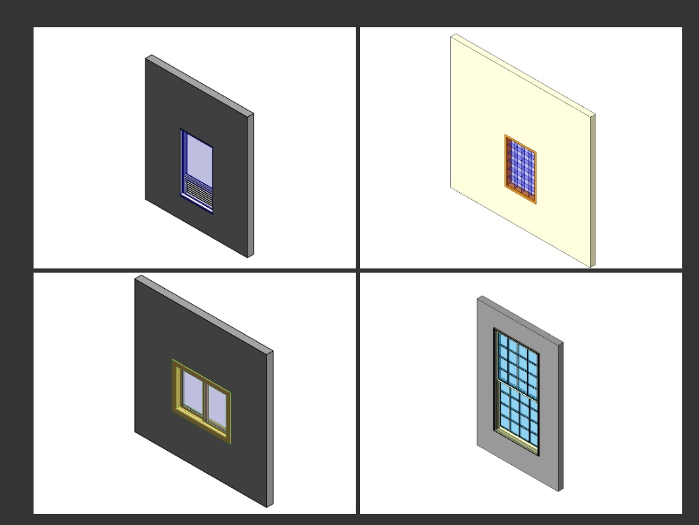 Fenêtres pour structures au format Revit