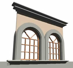 3d arched window