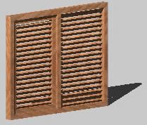 Window with shutters140x110 - 3d