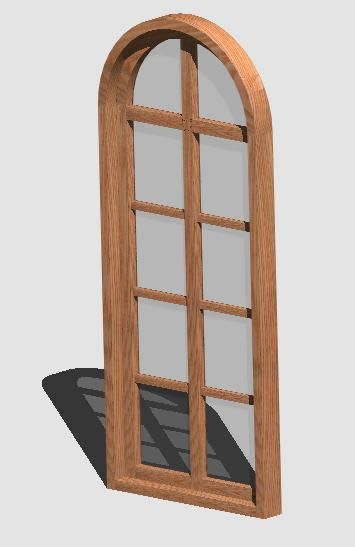 Wooden window - 3d - 000