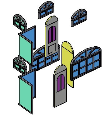 3D-Fenster und Türen