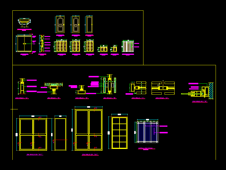 Window, Grill Details AutoCAD | CAD library