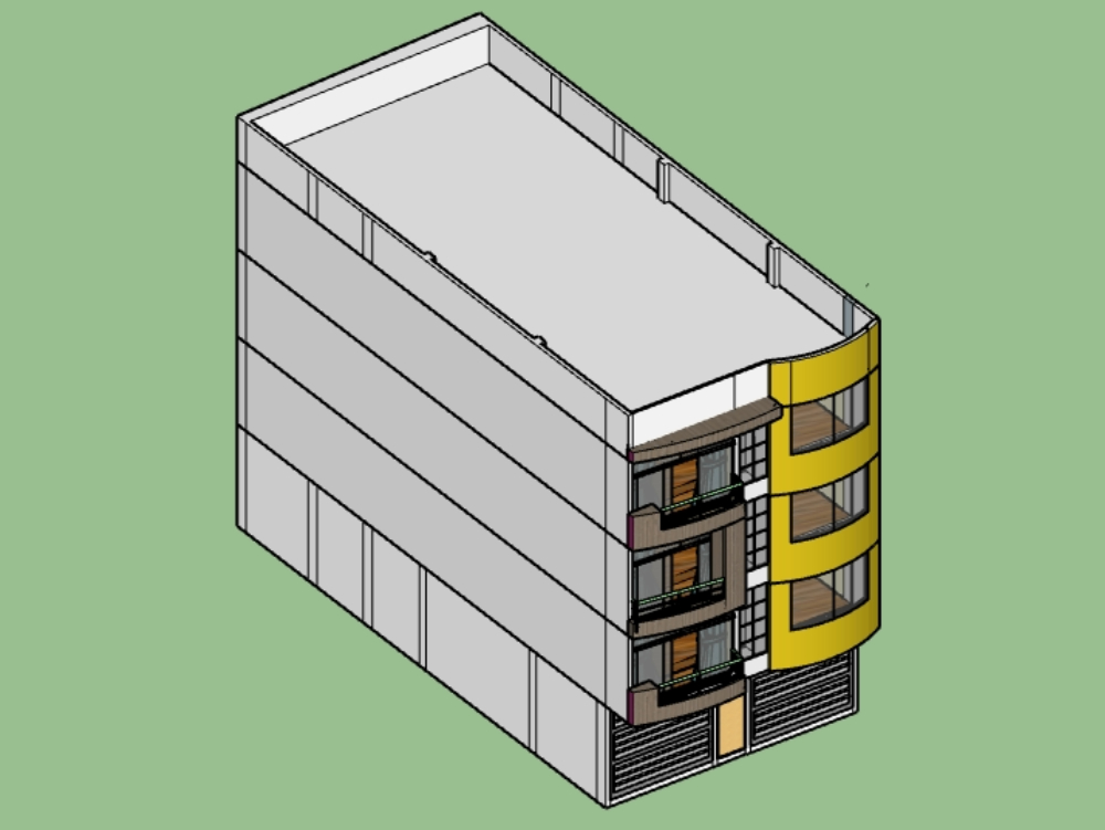 Edificio Moderno Cuatro Niveles