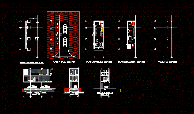 Edificio angosto 3 plantas