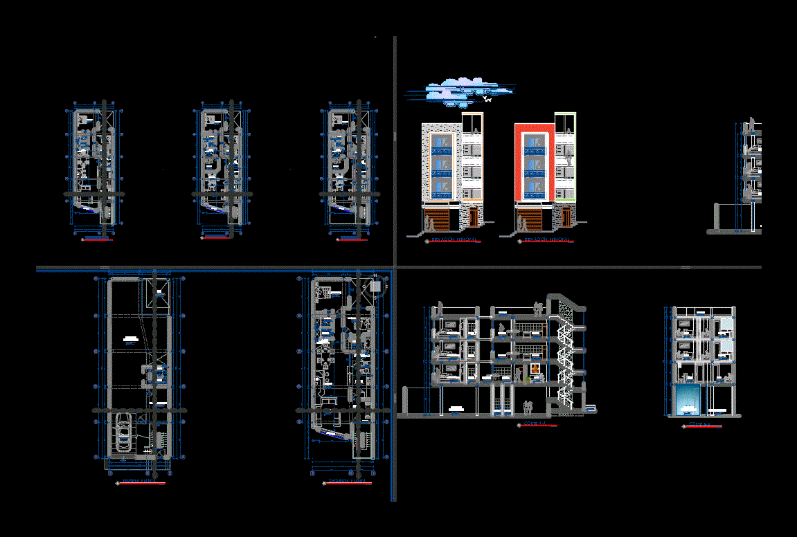 Edificio multifamiliar de 4 niveles