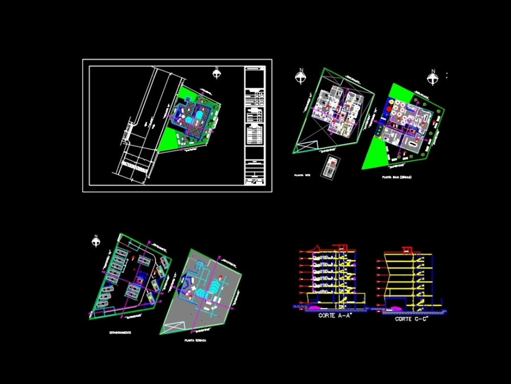 Proyecto edificio multifamiliar 8 plantas