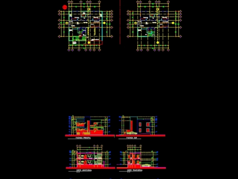 Departamentos en dos niveles planos