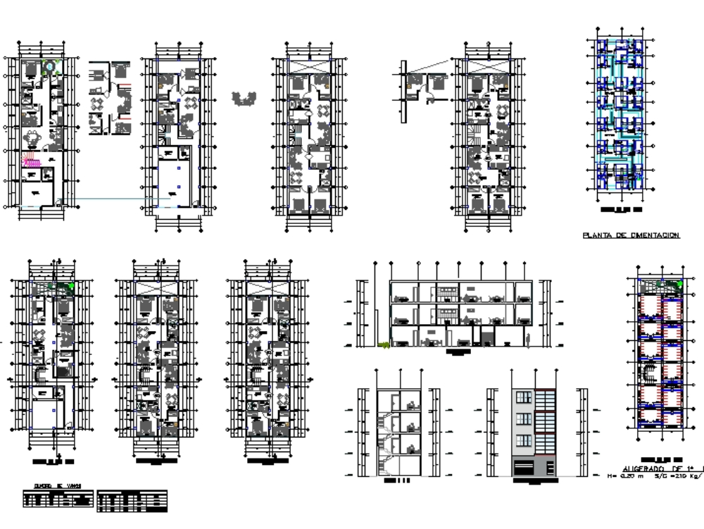 Proyecto Multifamiliar Moderno en DWG 17 Proyecto Multifamiliar Moderno en DWG