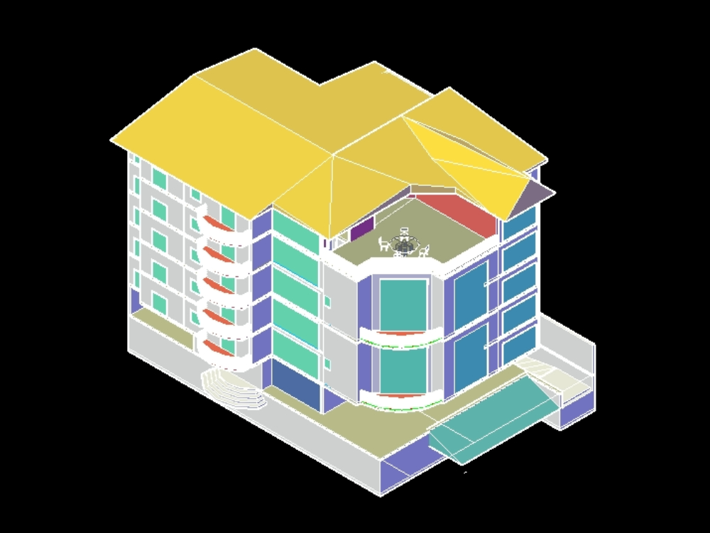 Diseno 3D de Edificio Multifamiliar