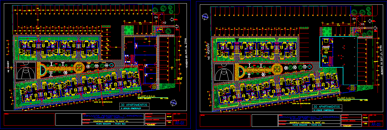 Planta conjunto viviendas y comercio