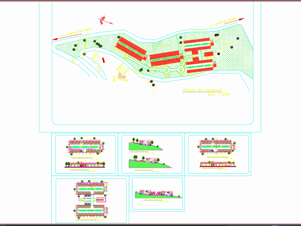 Plano de Conjunto Residencial Moderno