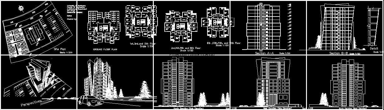 Edificio residencial , plano