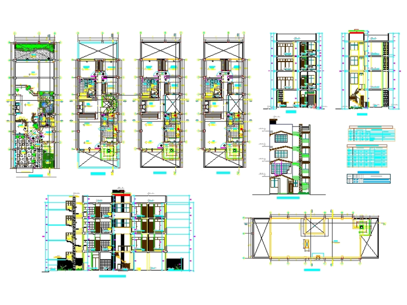Edificio Multifamiliar Compacto 7x22