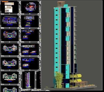 Edificio apartamentos con centro comercial