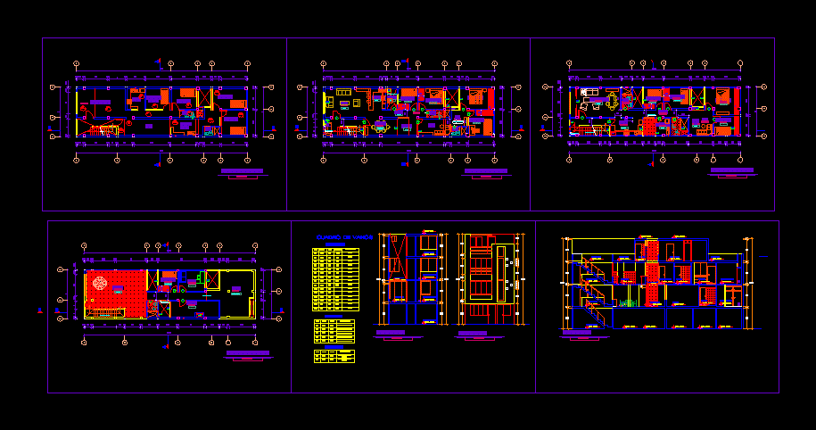 Plano de vivienda multifamiliar 6x20