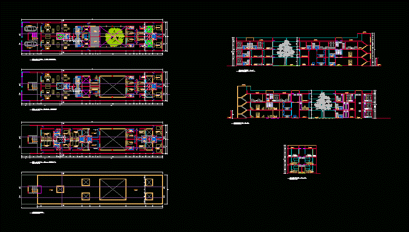 Edificio de 4 departamentos.