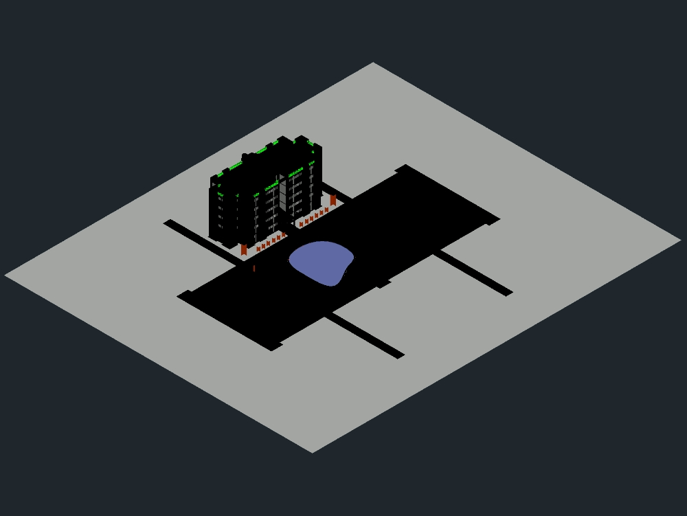 Modelo 3D de Edificio Residencial Multiplanta