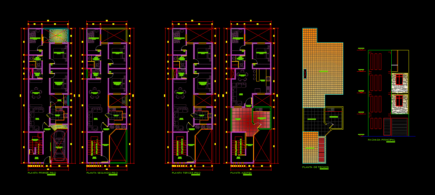 Vivienda multifamliar 6x20 mts.