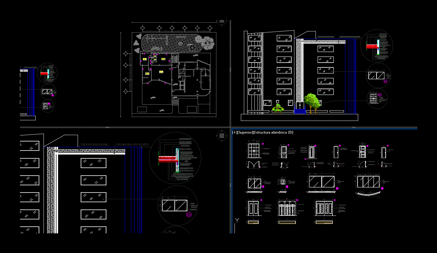 Detalles de edificio residencial