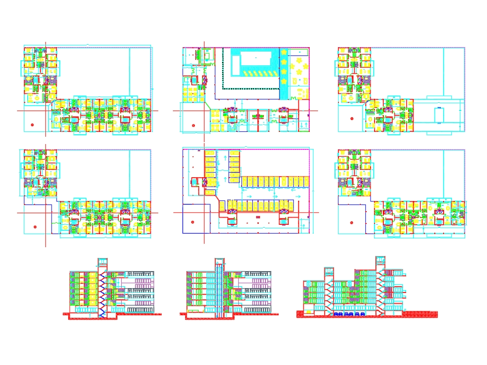 Plano Completo de Edificio Residencial