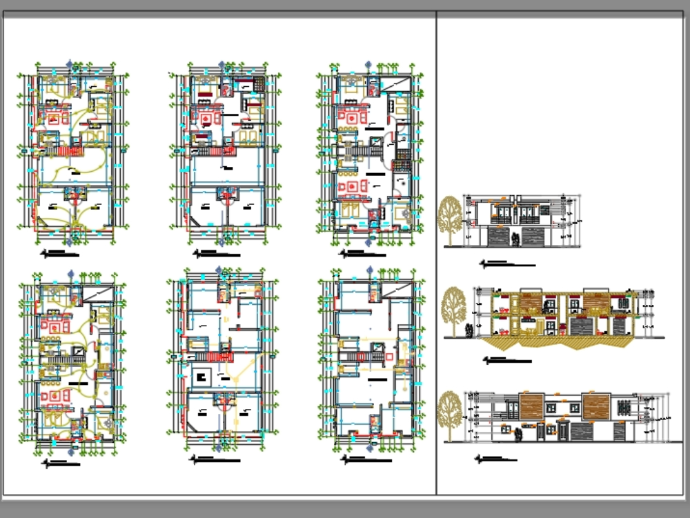 Plano Completo de Departamentos de 2 Niveles 11 Plano Completo de Departamentos de 2 Niveles