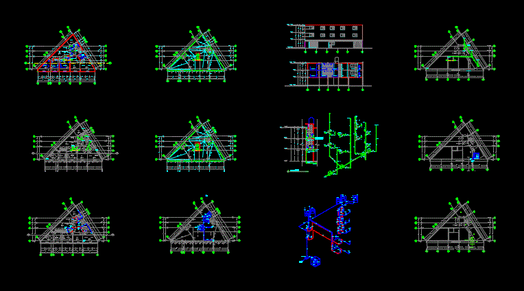 Departamentos vista superior triangular