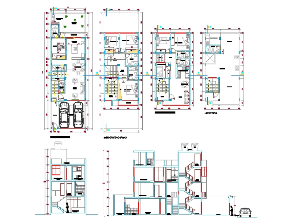 Diseno Multifamiliar Innovador 20x6 m 18 Diseno Multifamiliar Innovador 20x6 m