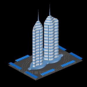 Torre del edificio 3d