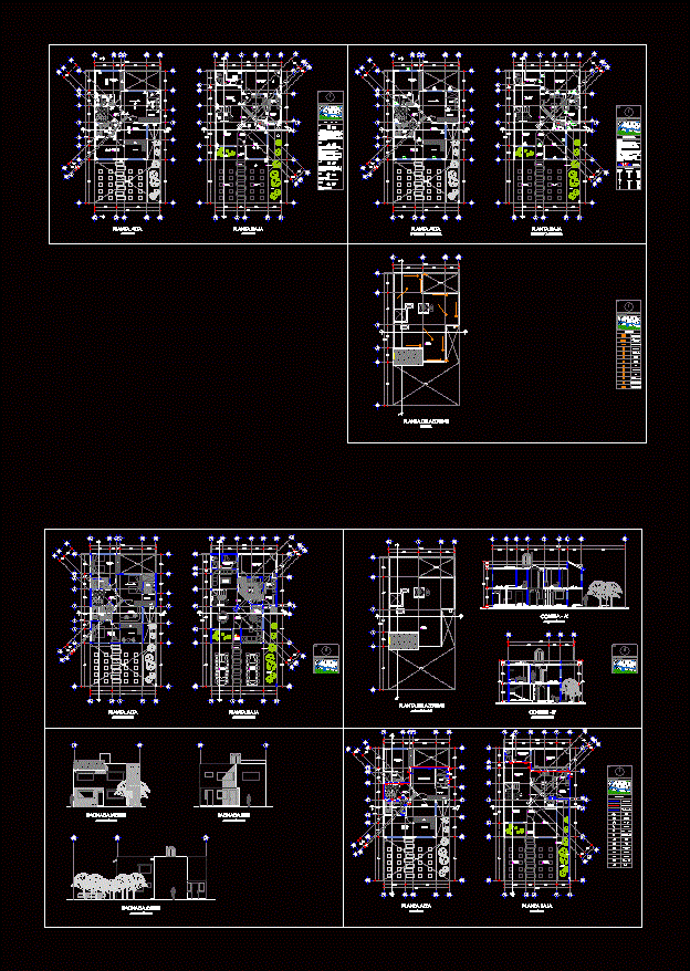 Plano arquitectonico ejecutivo de vivienda