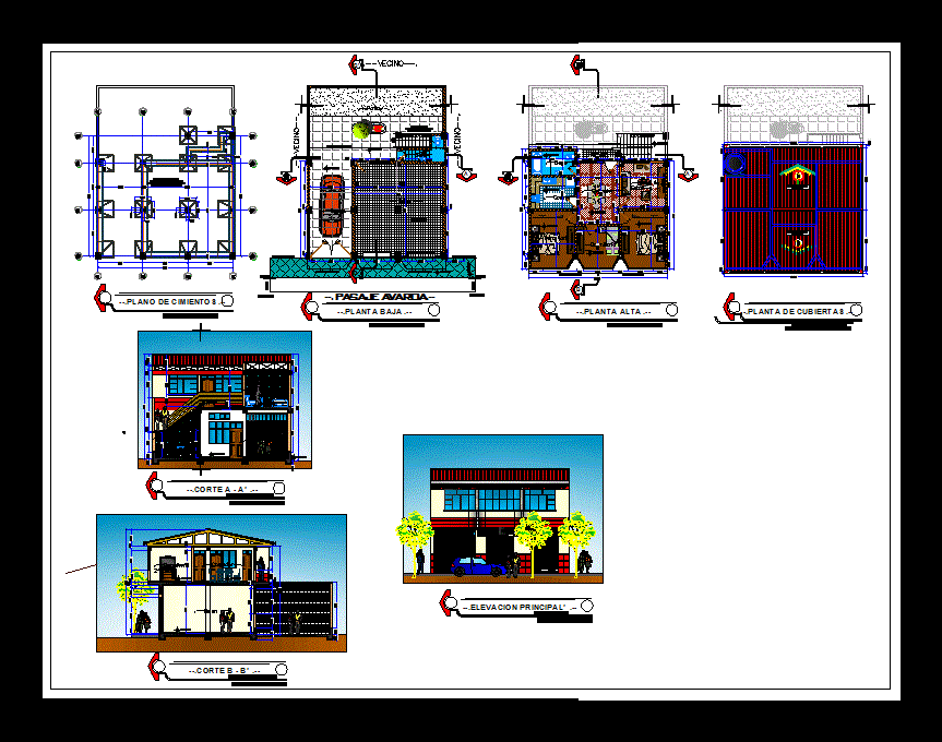 Casa de dos plantas con espacio comercial