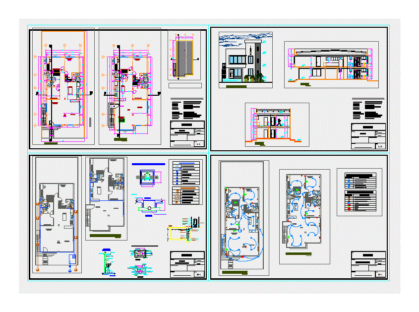 Casa de dos pisos con escalera externa