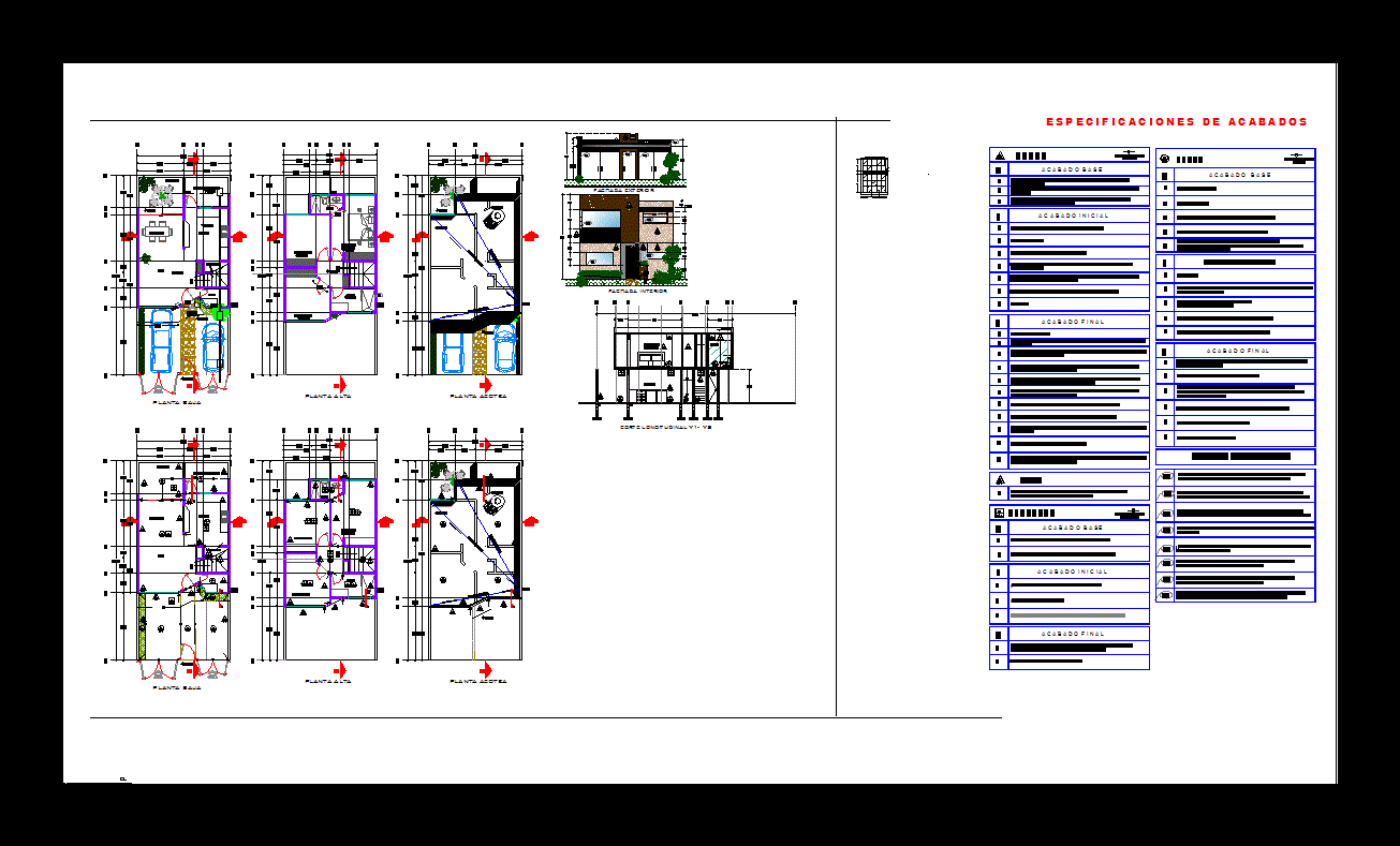 Plano de acabados vivienda