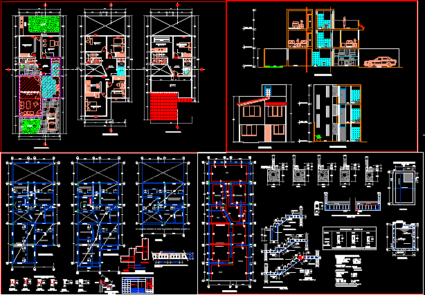 Plano vivienda-cortes-estructuras