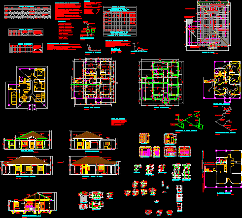 vivienda unifamiliar en autocad