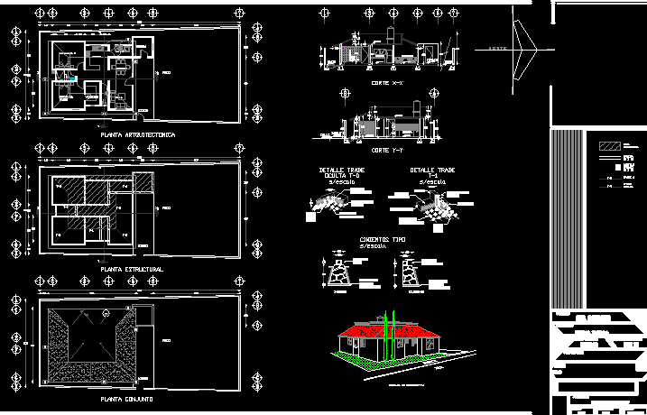 Plano permiso - vivienda dos dormitorios