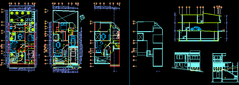 Casa en desnivel - dos plantas -